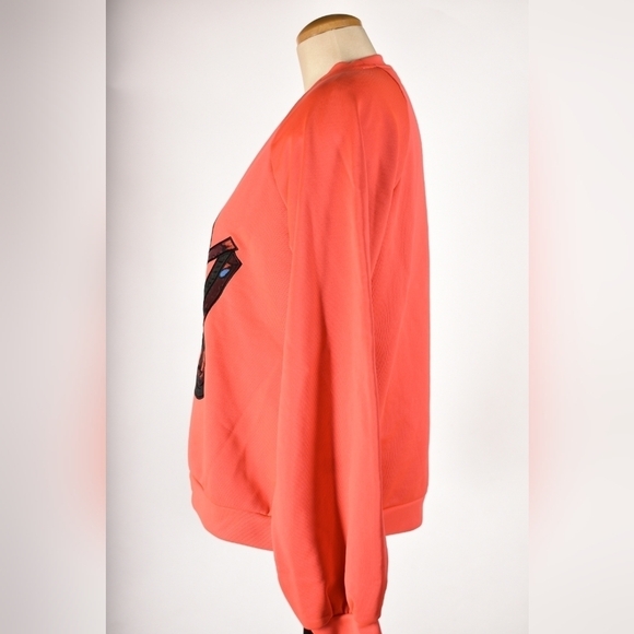 KENZO Electric  Pink Orange Grafiti Logo Cotton Poly Sweatshirt Large Portugal - Picture 2 of 9